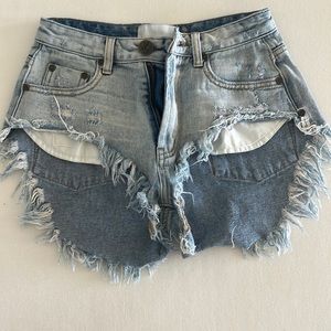 Denim one teaspoon shorts